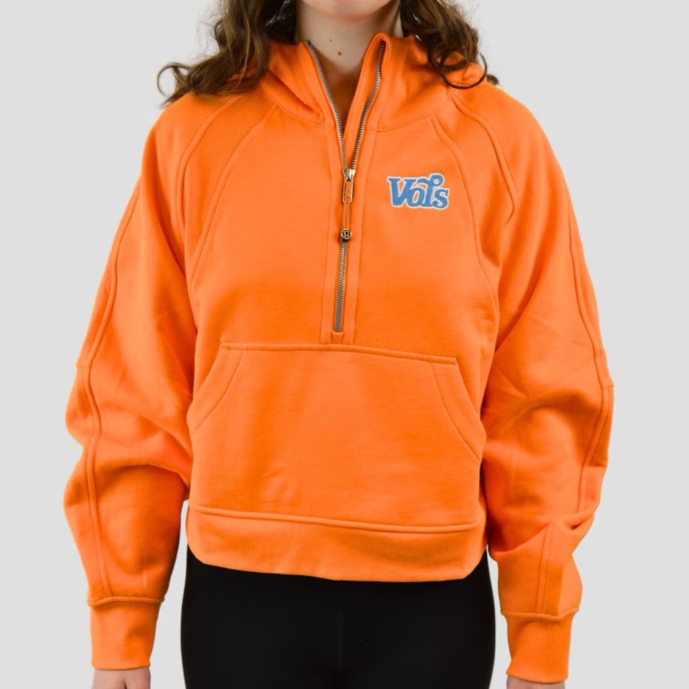 NWT SOLD OUT lululemon x TENNESSEE Orange Half-Zip Scuba hoodie Sweatshirt